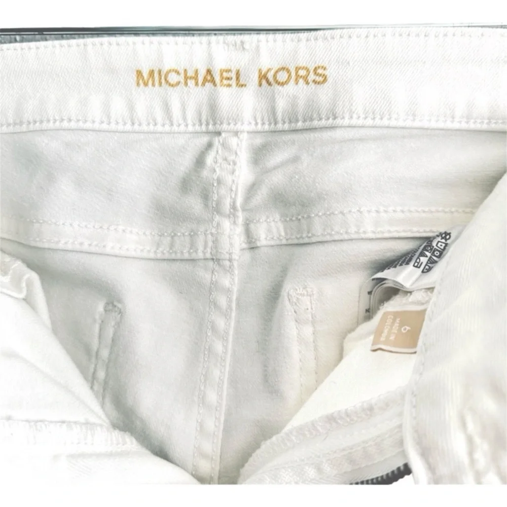 Michael Kors Classic Ankle Length Jeans White Denim Size 6